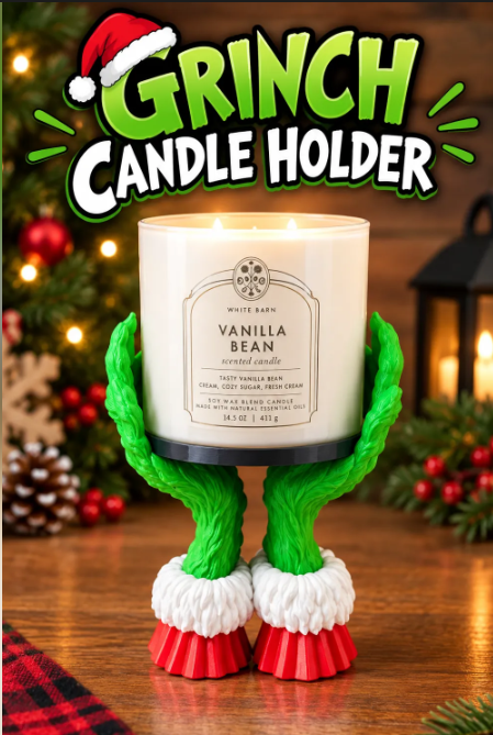 Grinch 3-Wick Candle Holder
