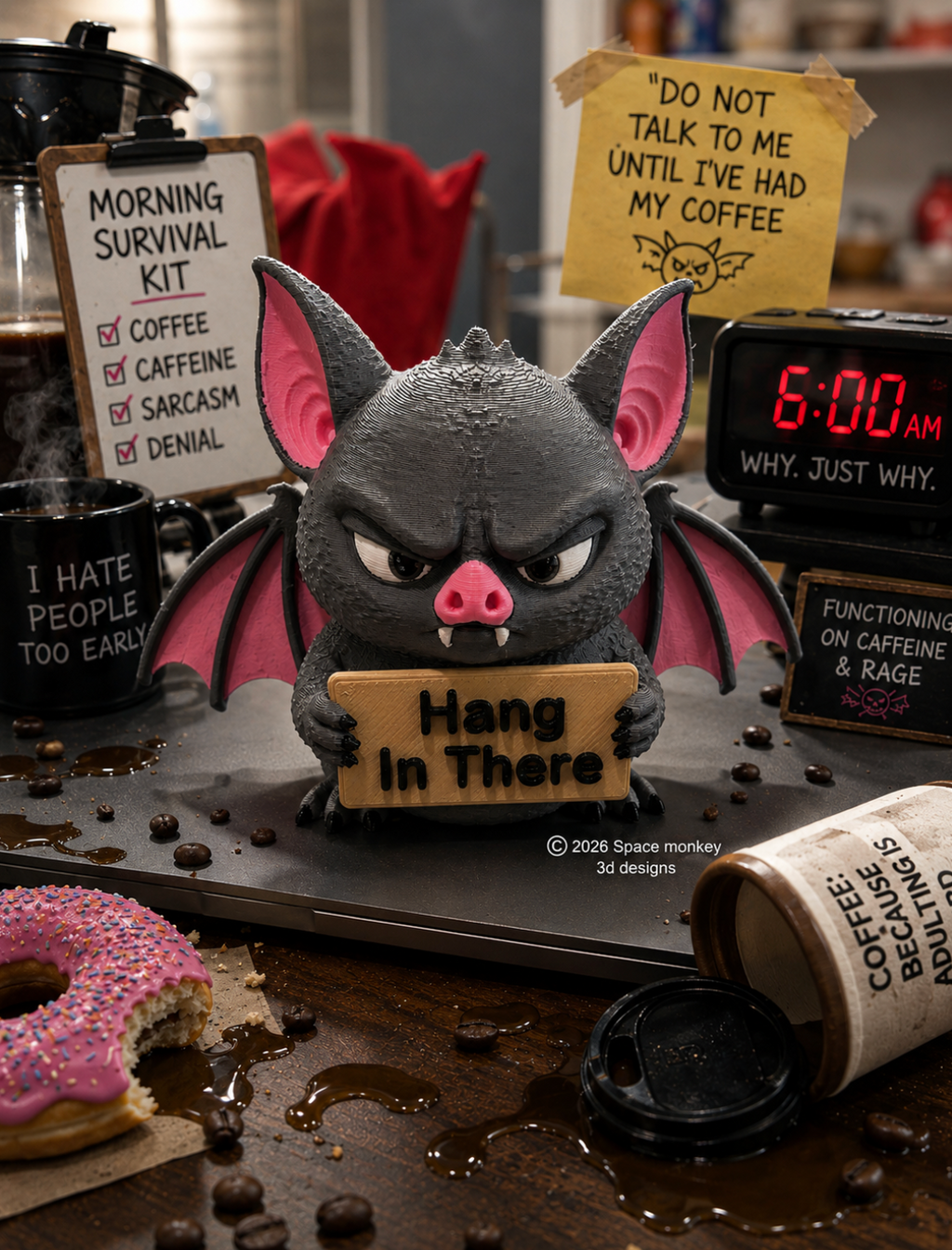 Battitude Grumpy Bat Figurine