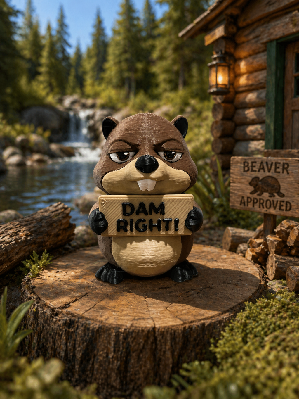 Dam Right / Log Off Attitude Beaver