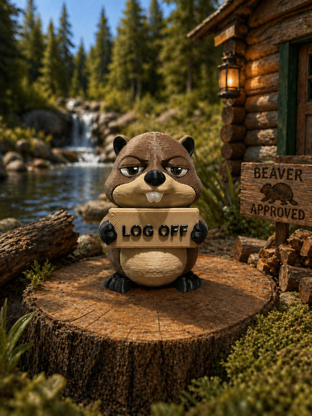 Dam Right / Log Off Attitude Beaver