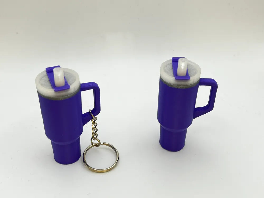Chapstick Holder Keychain faux Stanley