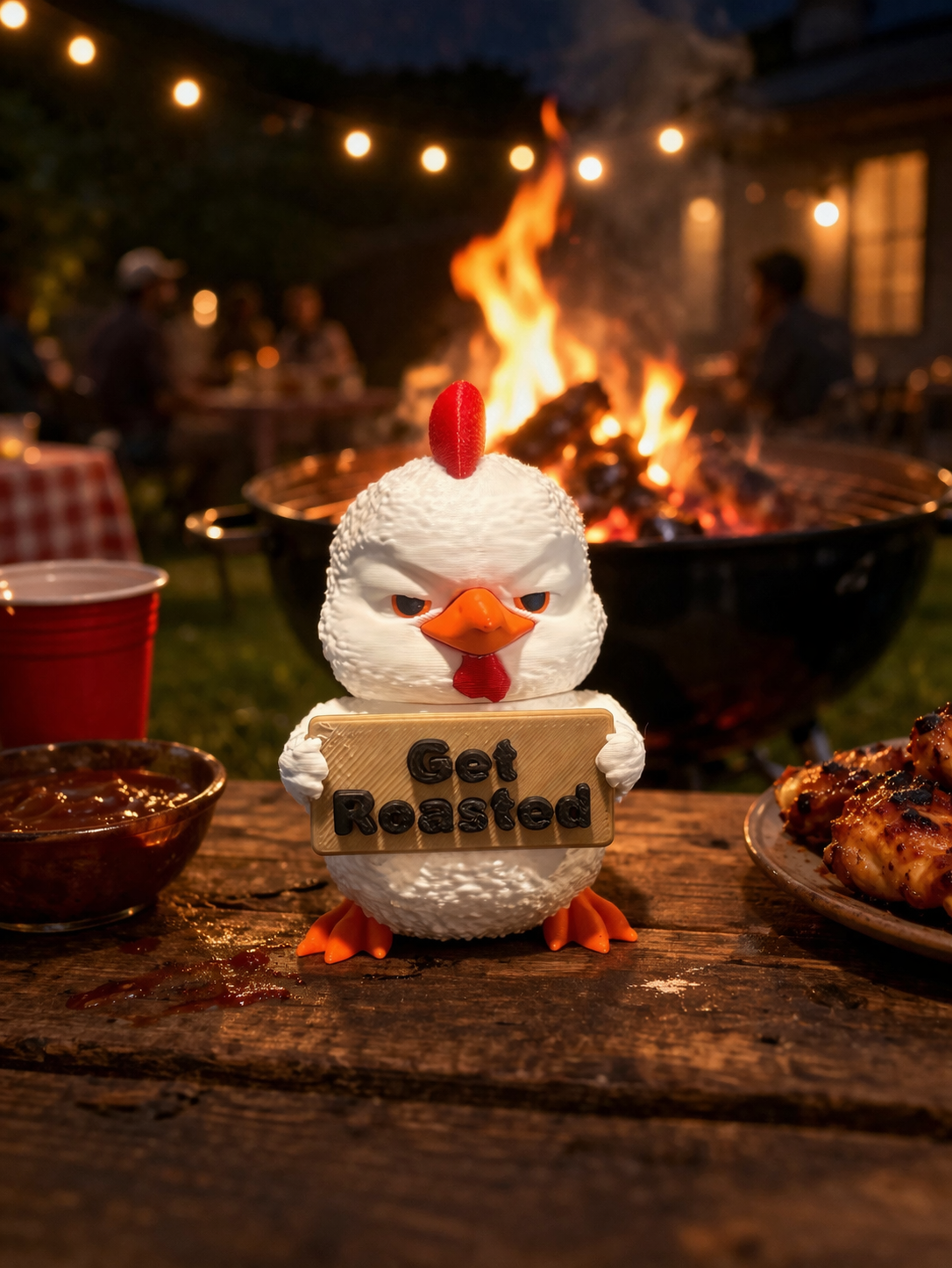 Grumpy Chicken Figurine