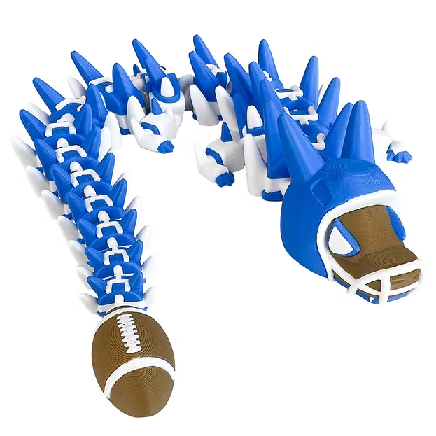 🏈 Football Dragon – Articulated 3D Printed Collectible