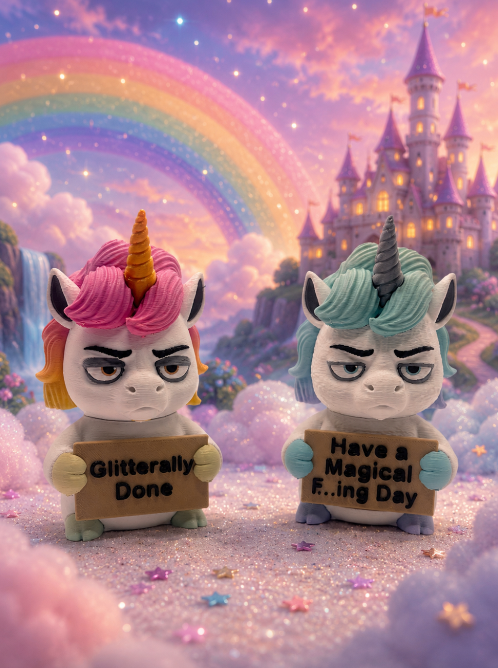 Glitterally Done Attitude Unicorn