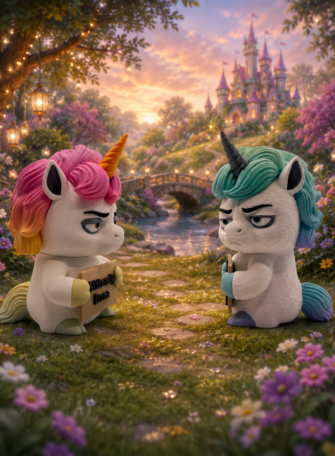 Glitterally Done Attitude Unicorn