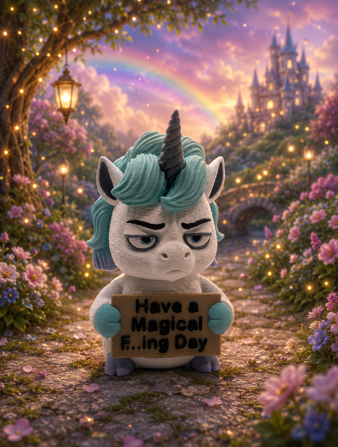 Glitterally Done Attitude Unicorn