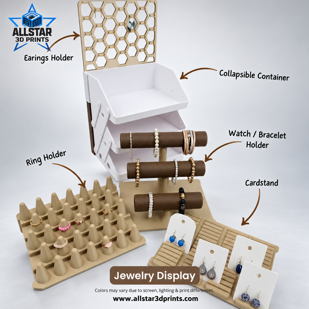 All Star 3D Prints jewelry collapsible display – view 3